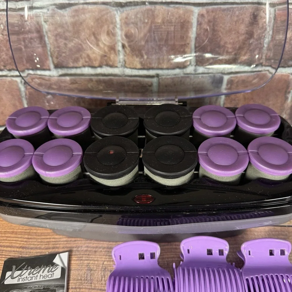 Conair CHV14JXR Extreme Heat Jumbo and Super Jumbo Rollers w/ Clips - Open Box